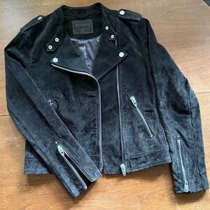 BLANKNYC Dark Brown Suede Moto Jacket | Size S